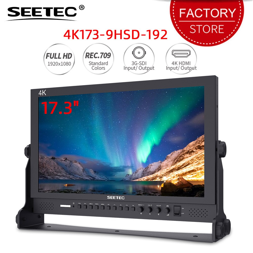 SEETEC  Ʃ , ũž 1920x1080, 3G SDI, 4K HDMI AV, YPbPr, ˷̴ , 17.3 ġ, 4K173-9HSD-192 (P173-9HSD)